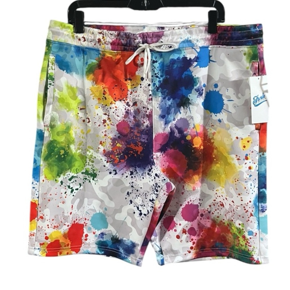 NWT Fresh Multicolor Splash Men's Board Shorts Size XL